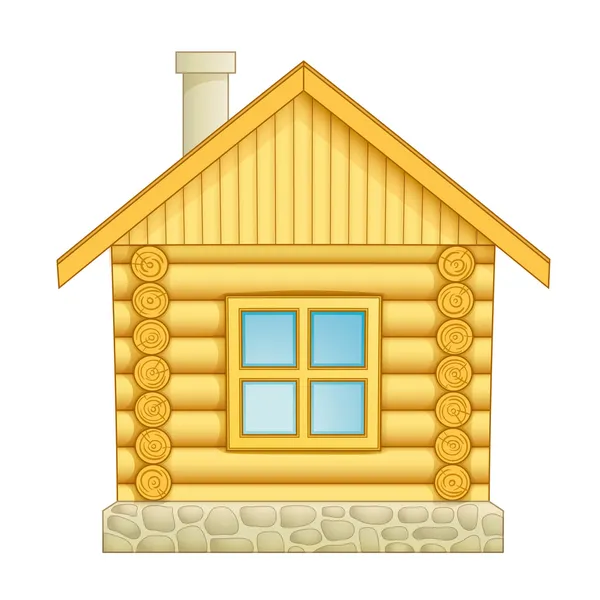 Log huis pictogram — Stockvector