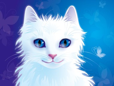 White cat clipart