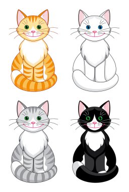 Cartoon cats clipart