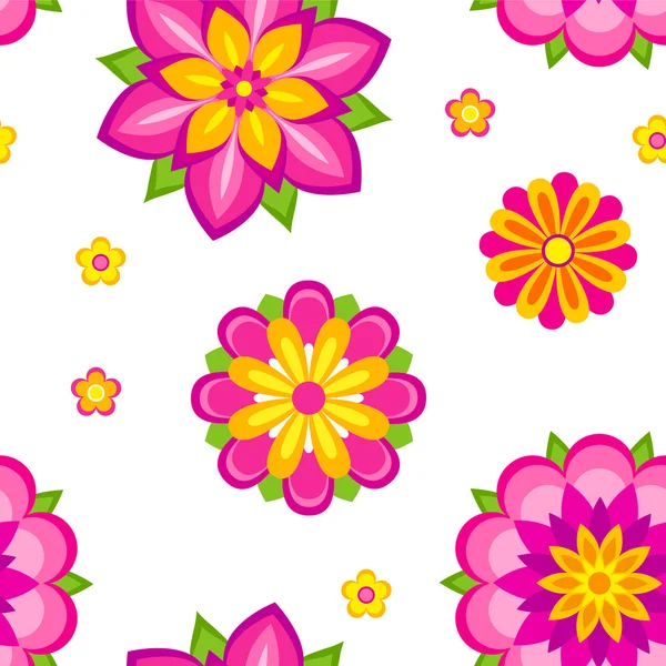 Flores patrón sin costura — Archivo Imágenes Vectoriales