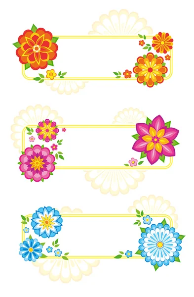 Cadres de fleurs — Image vectorielle