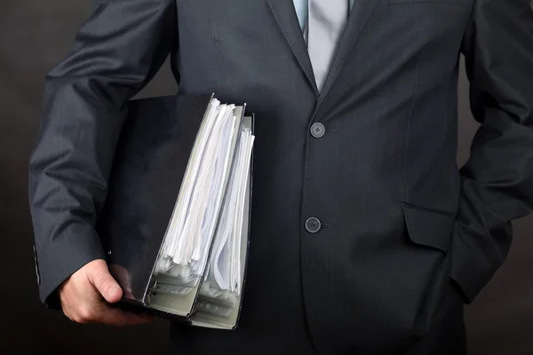 Carrying file folders — Stock Photo, Image