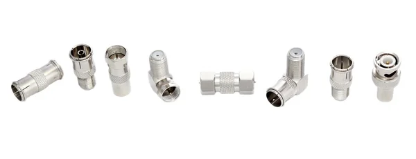 Cable Television Adapters Connectors Coaxial Cable — Stock Photo, Image