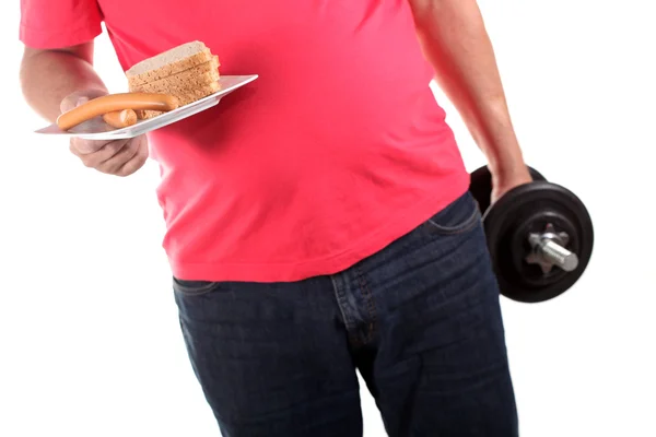 Overgewicht Tijd Gewicht Verliezen — Stockfoto