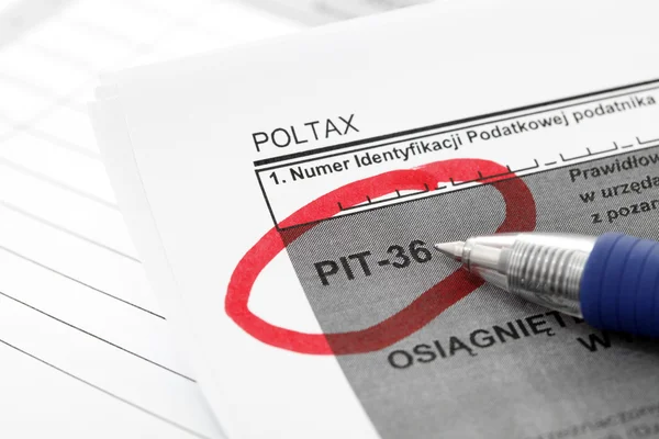 Polish tax form — Stock Photo, Image