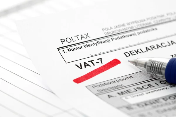 Polish tax form — Stock Photo, Image