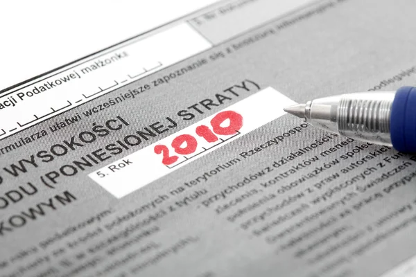 stock image Polish tax form