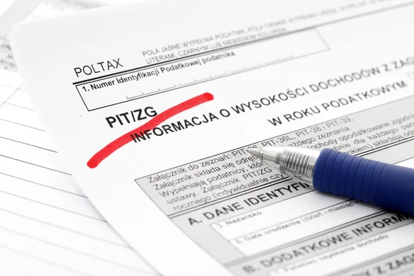 Polish tax form Stock Photo
