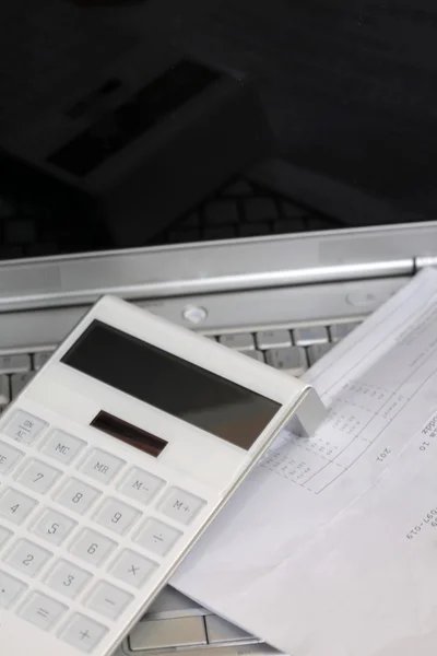 Calculator on keyboard — Stock Photo, Image