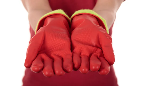 Red Rubber Golves — Stock Photo, Image