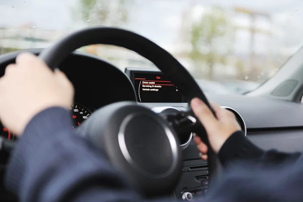 Man using car navigation — Stock Photo, Image