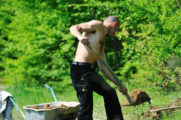 Adam Bahçe işi — Stok fotoğraf