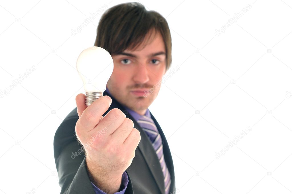 Bulb business man