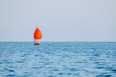 lüks turist tekne gemi denizde yaz tatili