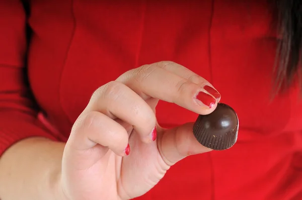 Çikolata kadın — Stok fotoğraf