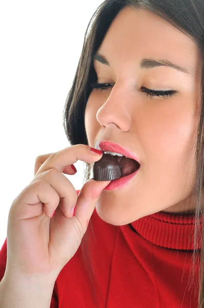 Čokoládové žena — Stock fotografie