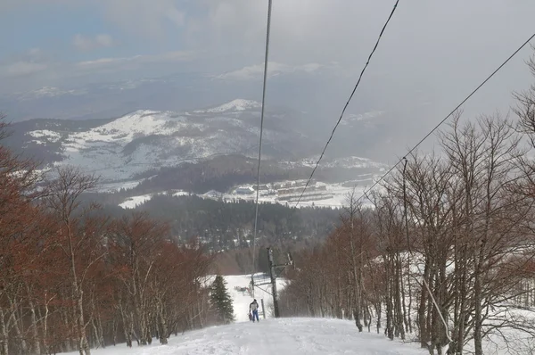 겨울 스포츠 스키 리프트 휴식 — 스톡 사진