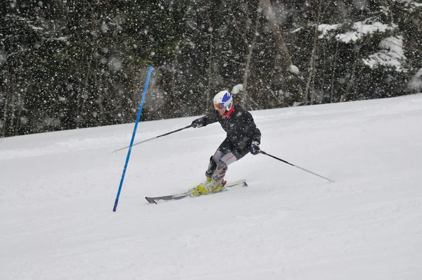 Carrera de esquí — Foto de Stock
