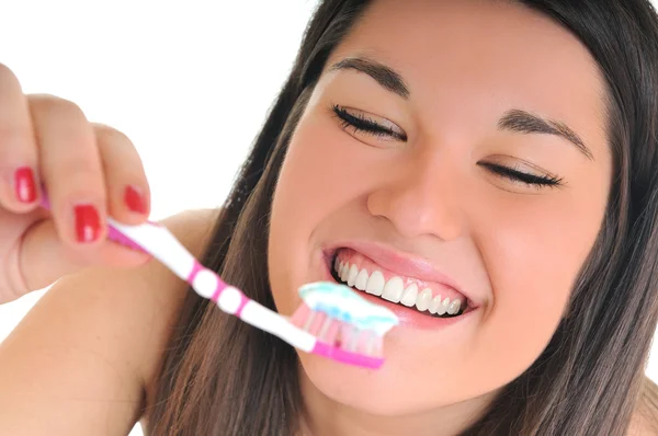 女人牙科保健 — 图库照片