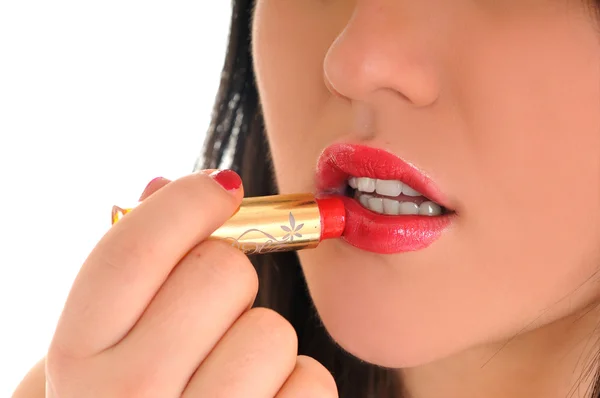 Lipstick woman — Stock Photo, Image