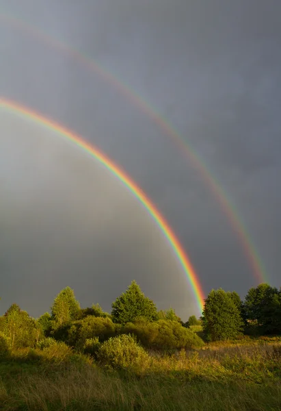 Schöner Regenbogen am Himmel — Stockfoto
