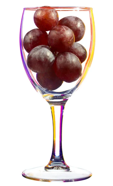 有葡萄的酒杯 — 图库照片
