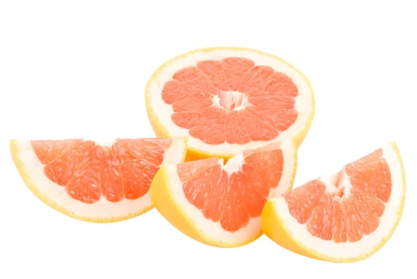 Kousky červeného grapefruitu — Stock fotografie