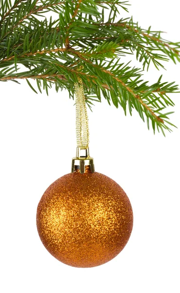 Золотое рождественское украшение — стоковое фото