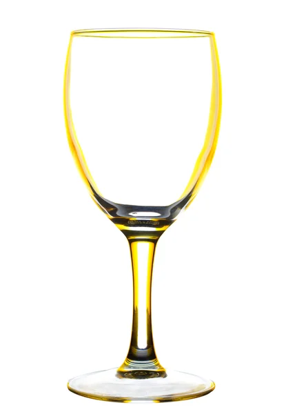 Průhledné barevné prázdné sklenice na víno — Stock fotografie