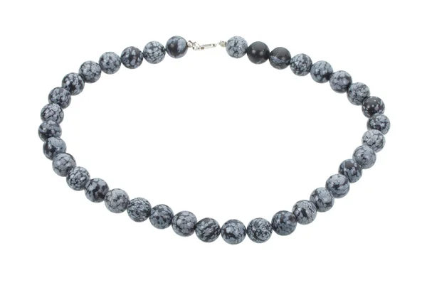 Gray Beads Isolated White — Stock Photo, Image