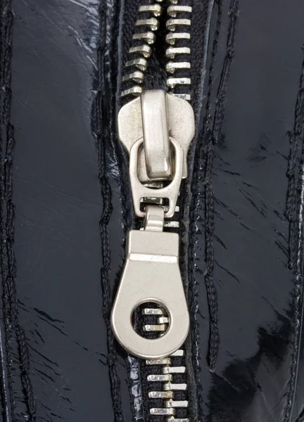 stock image Close-up metal zipper