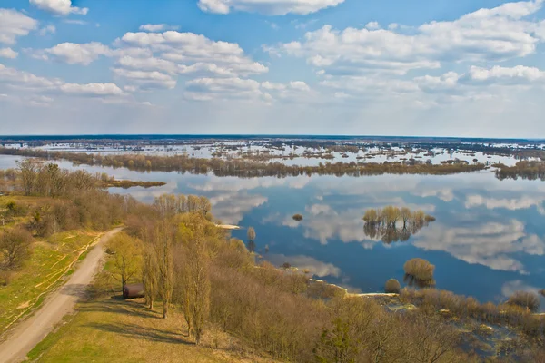 Big river Dnepr in spring time — Stock Photo, Image
