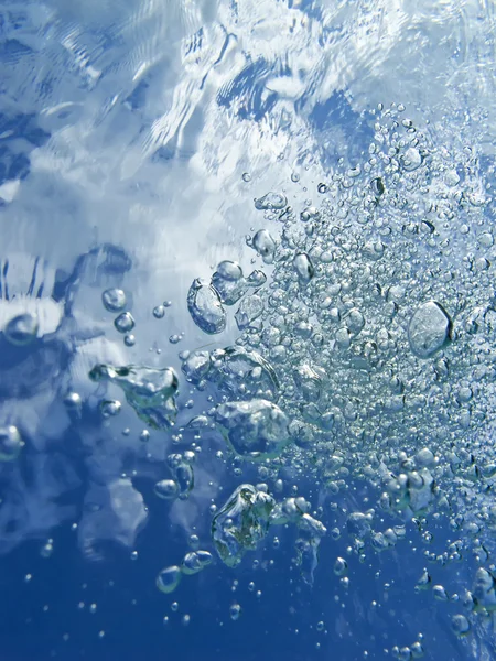 Water and bubbles background — Stock Photo, Image
