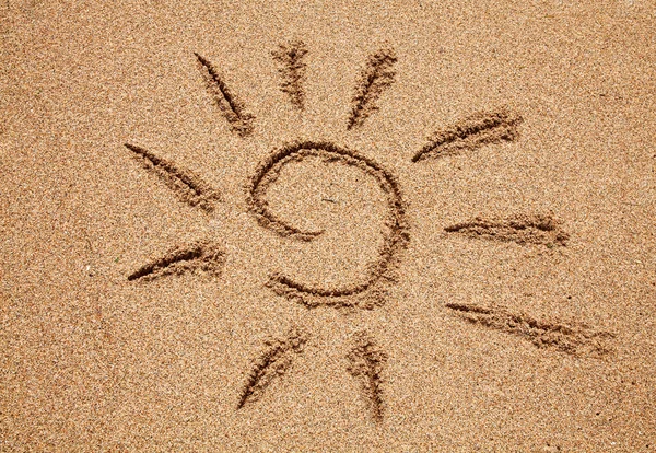Solen på sanden — Stockfoto