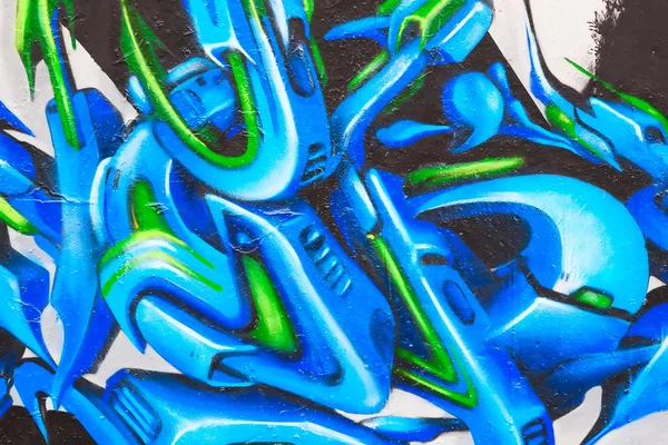 Fragmento do grafite colorido — Fotografia de Stock