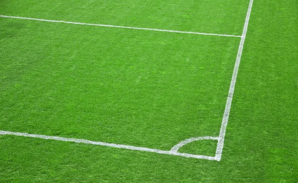 Зеленая Трава Футбольного Футбольного Поля — стоковое фото