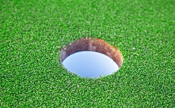 Golf Hole Shallow Depth Field — Stock Photo, Image