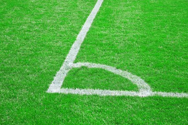 Зеленая Трава Футбольного Футбольного Поля — стоковое фото