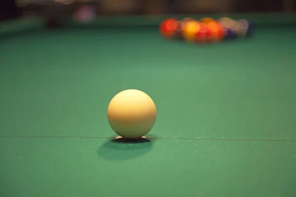 Set Pool Balls Ready Start Game — Stock Photo, Image