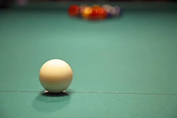 Set Pool Balls Ready Start Game — Stock Photo, Image
