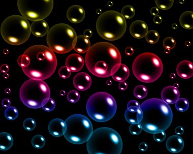 Colorful bubbles clipart