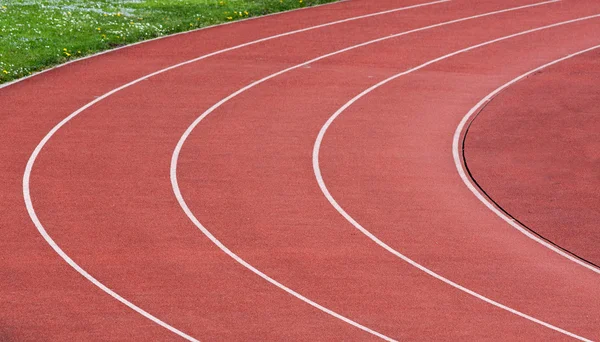 Curve of a running tracks — Stock Photo, Image