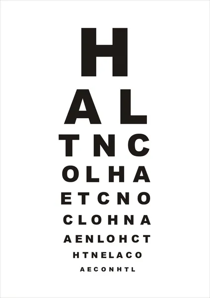 Tabla de pruebas oculares — Foto de Stock