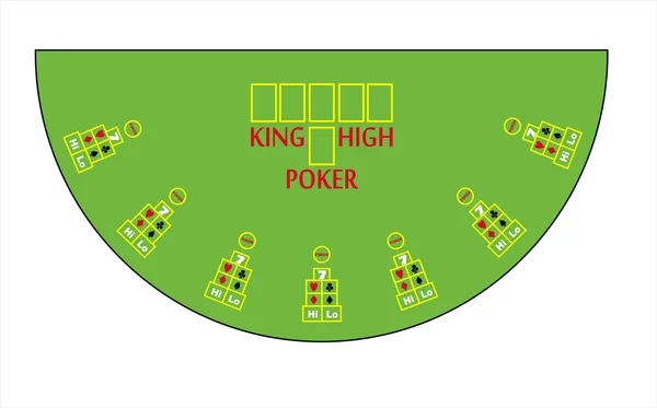 Poker table layout — стоковое фото