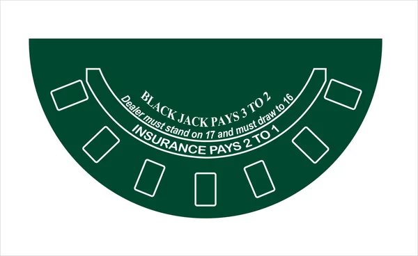 Διάταξη πίνακα black jack — Φωτογραφία Αρχείου