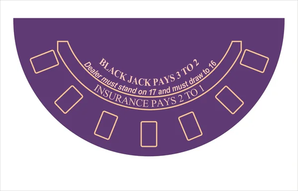 Black Jack Tischaufteilung — Stockfoto