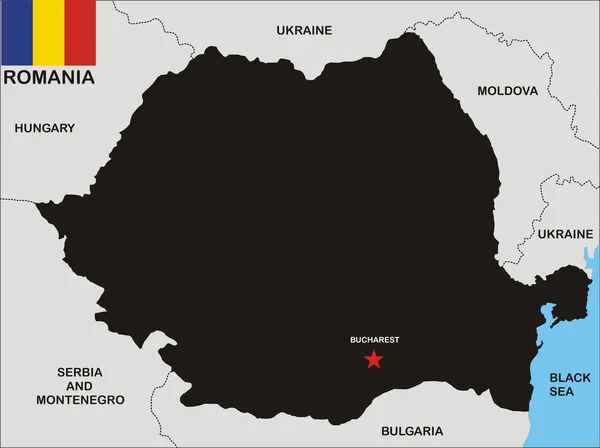 Roménia mapa — Fotografia de Stock