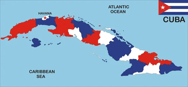 Kaart van Cuba — Stockfoto