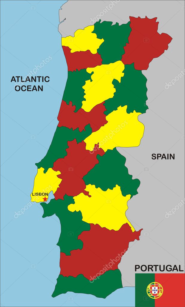 Mapa Político de Portugal