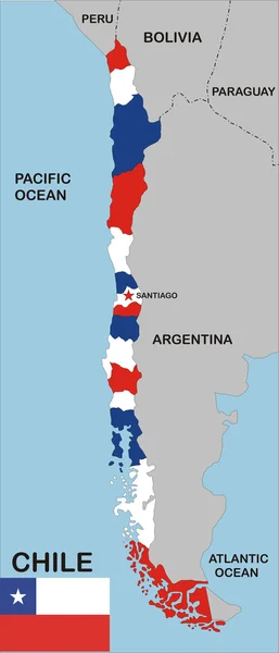 칠레 지도 — 스톡 사진